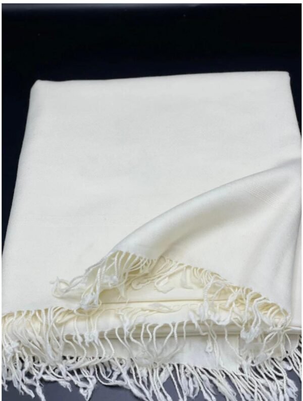 Special plain white Shawl 100% pure Handmade